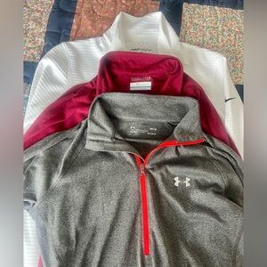 3 Ladies Nike, Columbia and Under Armor tops